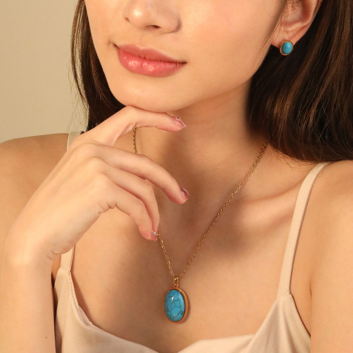 Parure de bijoux pour femme avec pendentif cœur et zircons