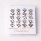 Boucles d'oreilles pour femme en acier inoxydable, design spirale