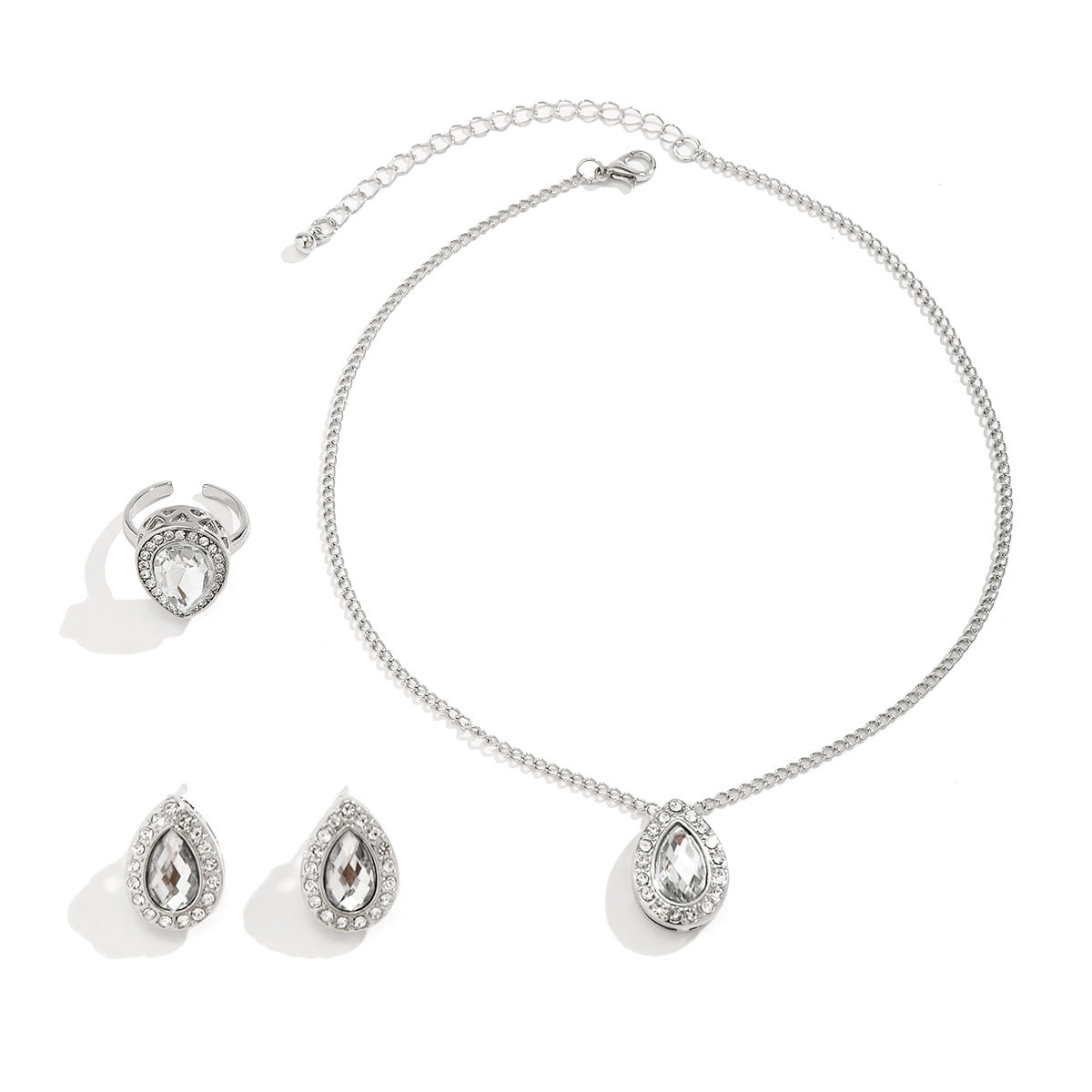 Parure de bijoux élégante pour femme avec oxydes de zirconium