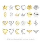 Boucles d'oreilles clous pour femme design pointes moderne
