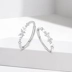 Bague élégante pour femme avec texture fine et cristal