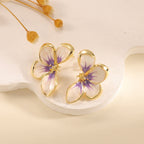 Ohrclips für Damen mit floralem Design