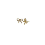 Boucles d'oreilles nœud pour femme avec cristaux étincelants