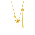 Collier pour femme avec pendentifs étoile et orbe