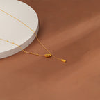 Collier minimaliste à pendentif superposé pour femme