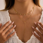 Collier pour femme en acier inoxydable, résistant à l'eau