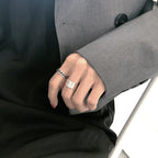 Bague ouverte en chaîne pour femme