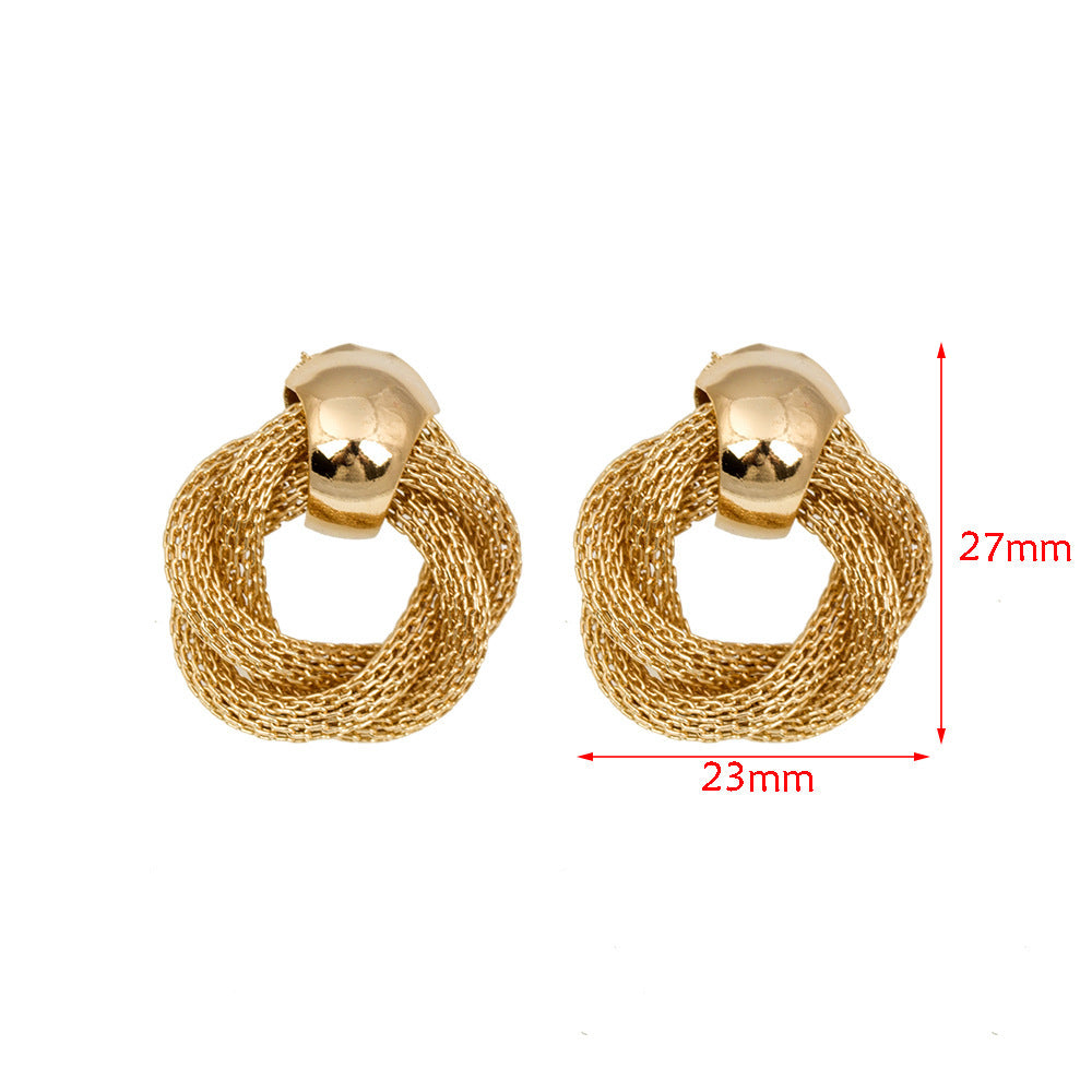 Boucles d'oreilles pendantes pour femme au design chaîne moderne