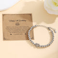 Bracelet pour femme avec pendentif cœur et breloque personnalisable