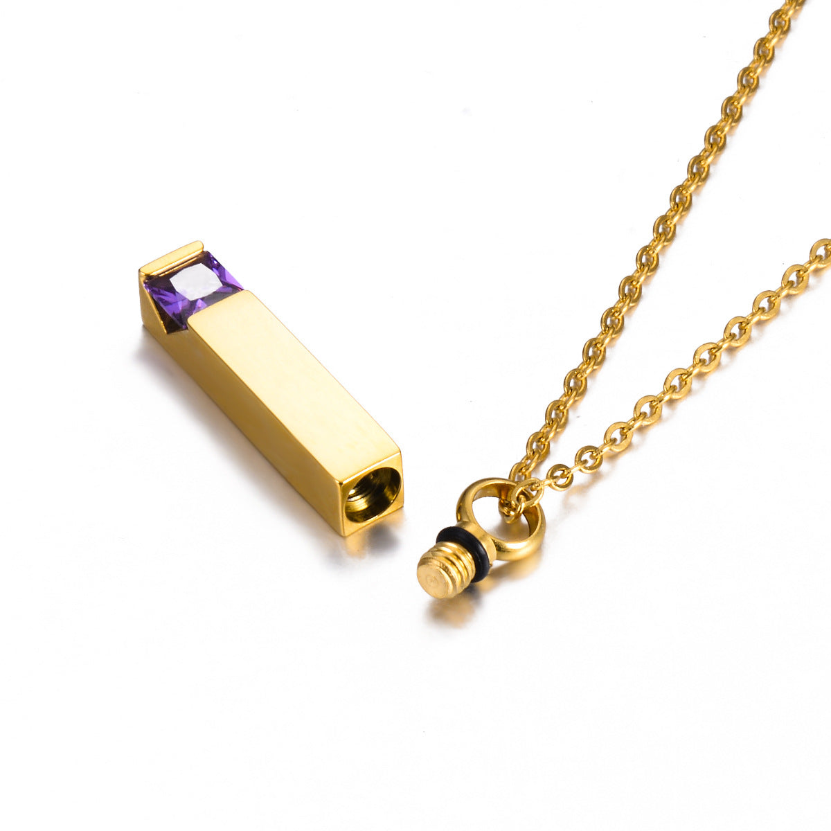 Collier pour femme avec pendentif rectangulaire moderne