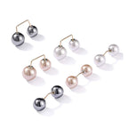 Set de boucles d'oreilles ear cuff à double bille