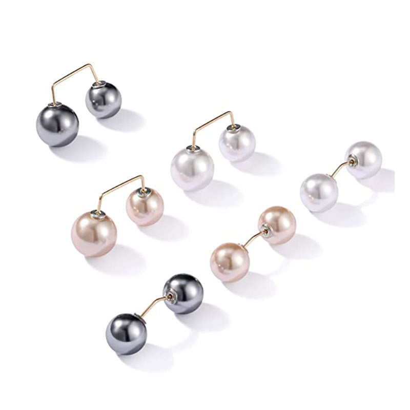 Set de boucles d'oreilles ear cuff à double bille