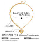 Collier pour femme avec pendentif cœur en acier inoxydable