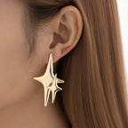 Boucles d'oreilles pour femme au design étoile moderne