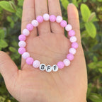Bracelet de l'amitié en perles pastel