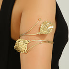 Bracelet rigide pour femme avec motifs floraux