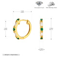 Créoles pour femme en argent sterling 925 avec zircons étincelants