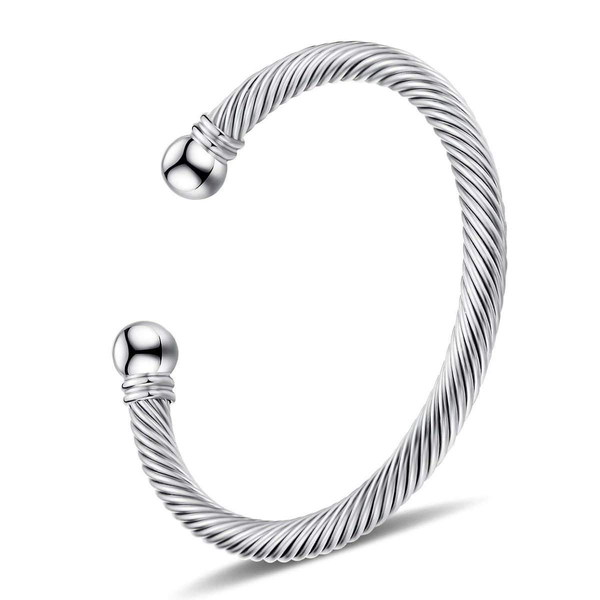 Bracelet manchette design câble torsadé