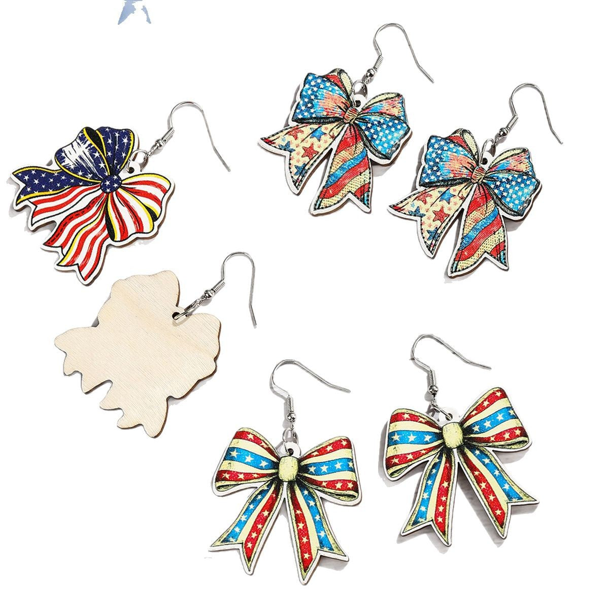 Boucles d'oreilles légères en bois en forme de nœud