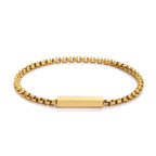 Bracelet à maillons pour femme avec plaque personnalisable