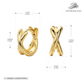 Créoles pendantes pour femme en argent sterling 925 design X