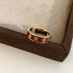 Bague pour femme au design floral avec dorure