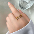 Bague élégante pour femme au design superposé