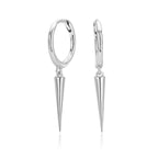 Boucles d'oreilles pendantes modernes en argent sterling 925