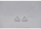 Clous d'oreilles géométriques en argent pour femme