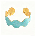 Bracelet pour femme élégant en métal et résine époxy