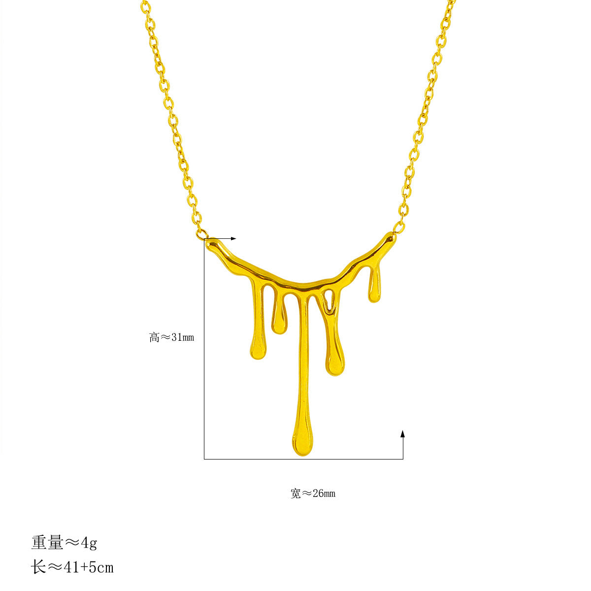 Collier moderne pour femme au design goutte créatif