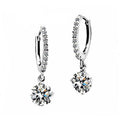 Boucles d'oreilles pendantes pour femme avec zircone