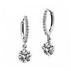 Boucles d'oreilles pendantes pour femme avec zircone