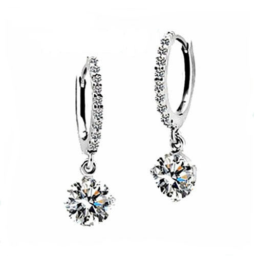 Boucles d'oreilles pendantes pour femme avec zircone