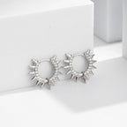 Boucles d'oreilles pendantes pointues pour femme avec zircons