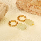Damen Hängende Ohrstecker mit herzförmigem Amethyst-Anhänger