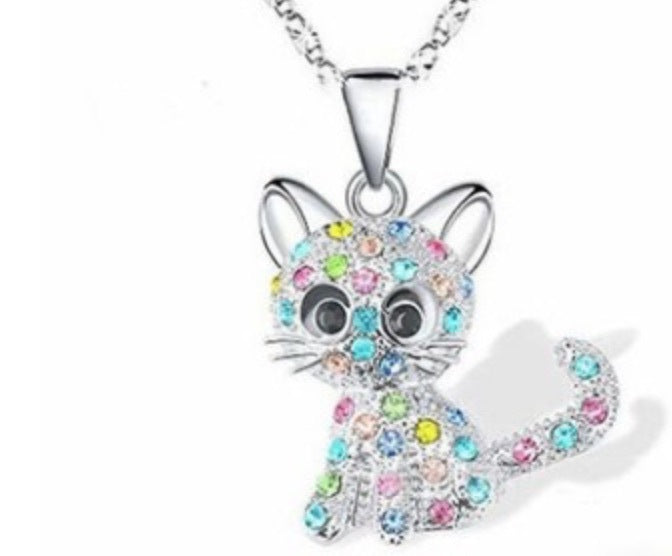 Collier pendentif chat ludique