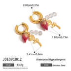 Boucles d'oreilles pour femme avec pendentifs floraux