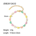 Bracelet femme avec pendentifs papillons colorés