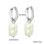 Damen Hängende Ohrstecker mit herzförmigem Amethyst-Anhänger