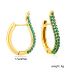 Boucles d'oreilles pendantes pour femme avec zircons