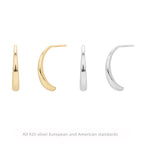 Boucles d'oreilles pendantes pour femme au design incurvé élégant
