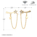 Ohrhänger für Damen mit Zirkonia-Anhängern und Sternendesign