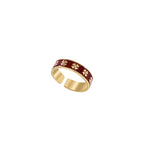 Bague pour femme au design floral avec dorure