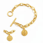 Bracelet à maillons pour femme avec pendentif unique