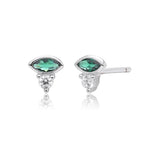 Boucles d'oreilles pour femme motif œil protecteur en argent sterling 925