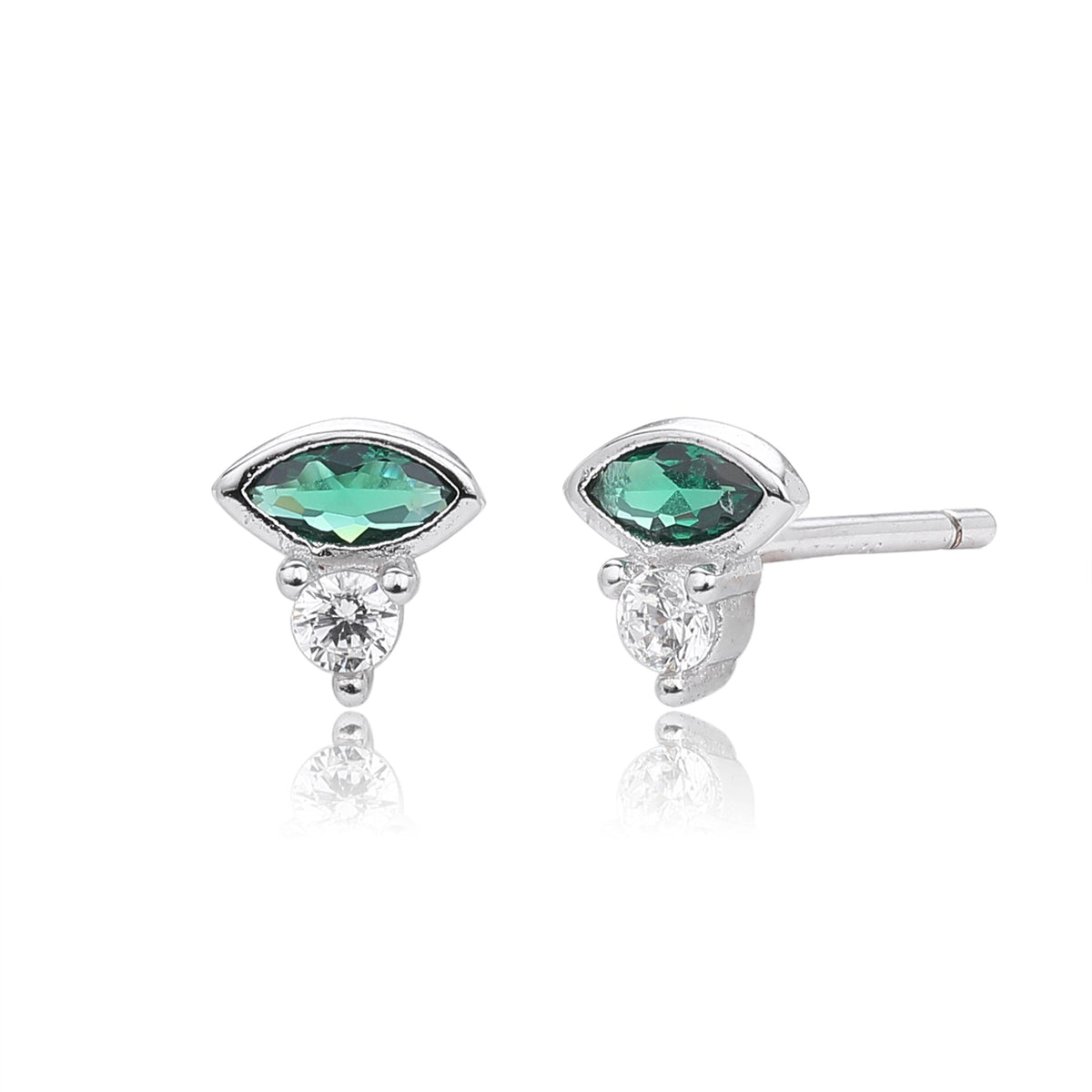 Boucles d'oreilles pour femme motif œil protecteur en argent sterling 925