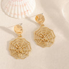 Boucles d'oreilles pendantes pour femme design araignée