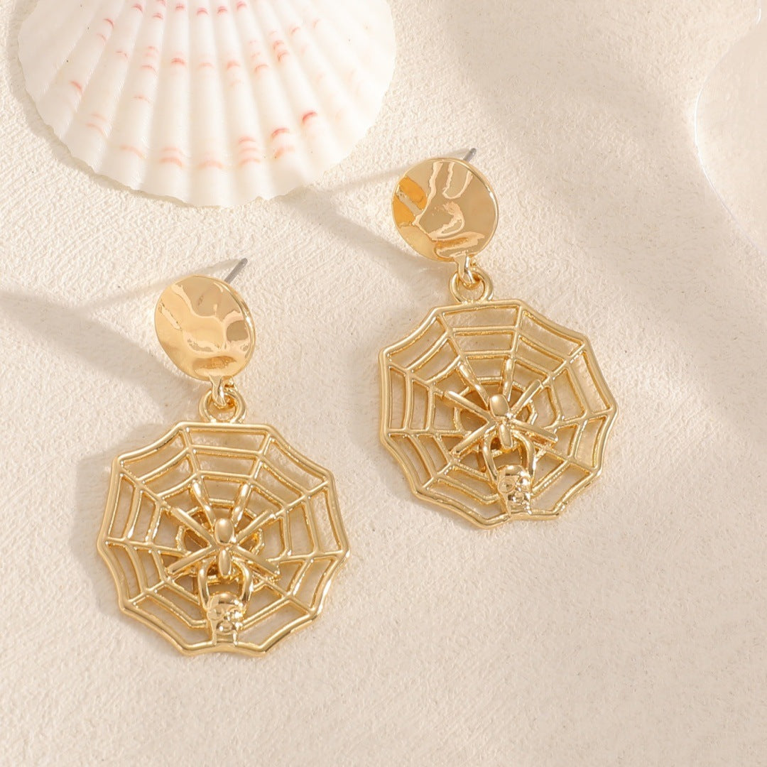 Boucles d'oreilles pendantes pour femme design araignée