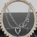 Collier à chaîne à maillons cœurs